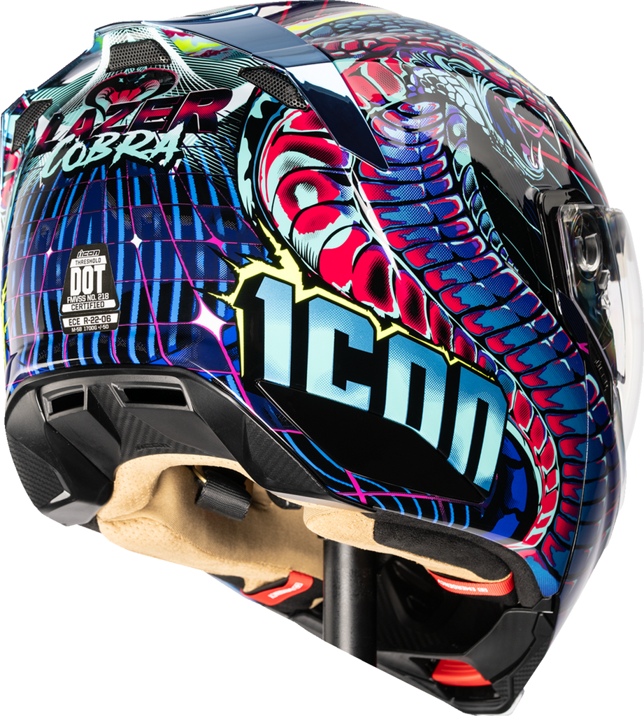 ICON Threshold™ Modular Helmet Synthwave Lazer Cobra Blue Small 0100-2729