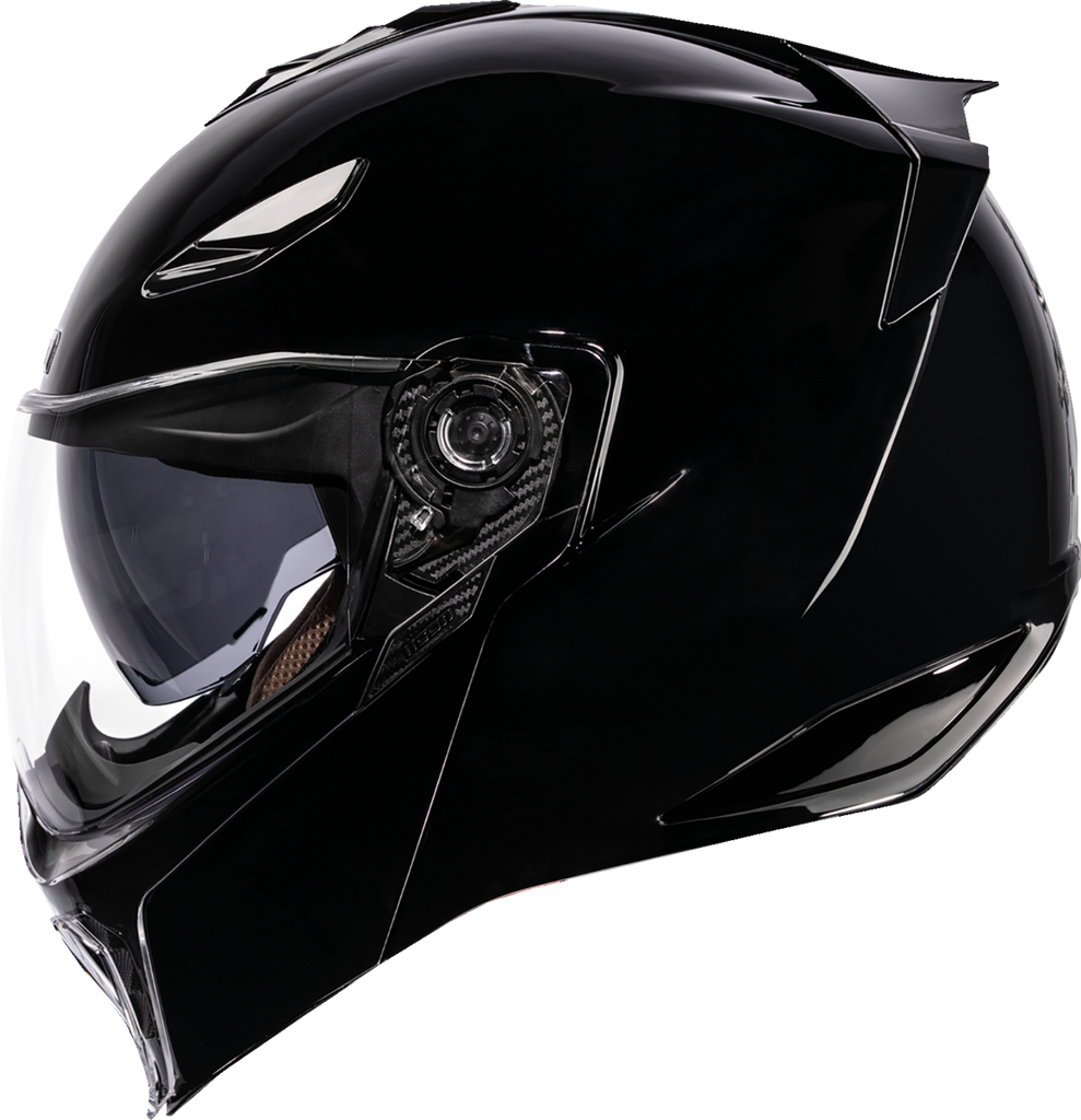 ICON Threshold Modular Helmet Solid Gloss Black Large 0100-2814