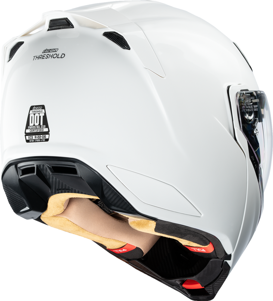 ICON Threshold Modular Helmet Solid Gloss White XS 0100-2818