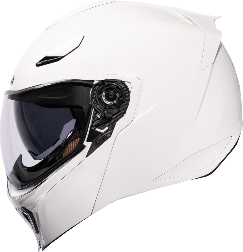 ICON Threshold Modular Helmet Solid Gloss White Medium 0100-2820