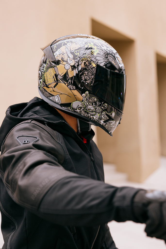 ICON Airframe Pro Aztec Nine Gold Helmet XL 0101-19170