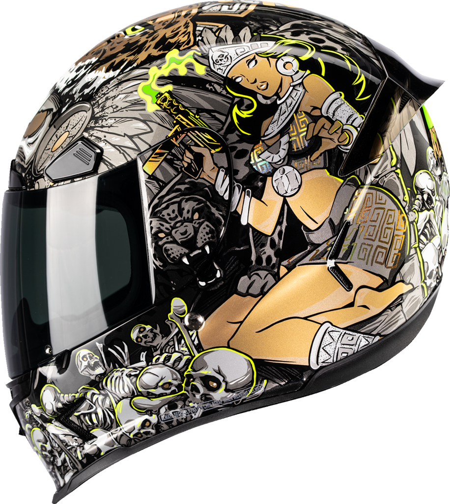 ICON Airframe Pro™ Aztec Nine Gold Helmet, 3XL – 0101-19172