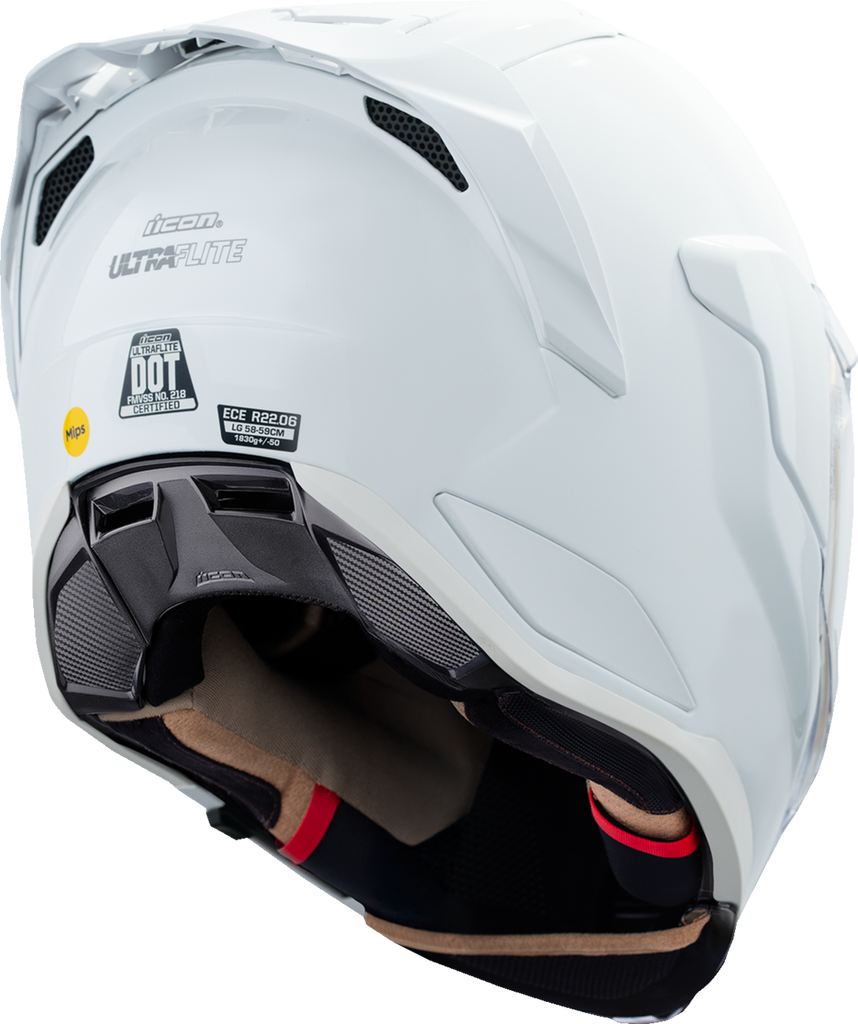 ICON Ultraflite MIPS Helmet Solid Gloss White Small 0101-19280
