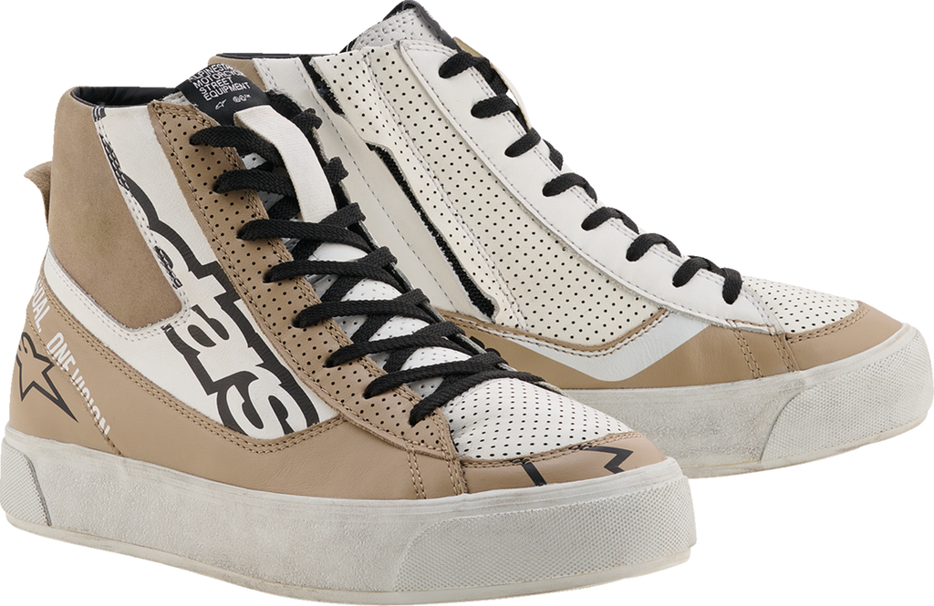 Alpinestars Stella Stated Flair Women's Motorcycle Shoes, Warm Gray/White, US 7
