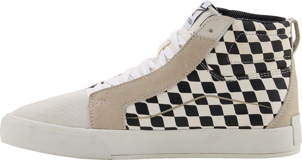 Alpinestars Ride-63 Canvas Motorcycle Shoes White/Black/Chess US 9.5
