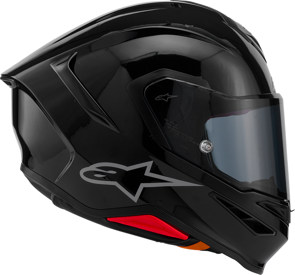 Alpinestars Supertech R7 ECE 22.06 Helmet, Solid Gloss Black, Medium - 8202126-1180-M