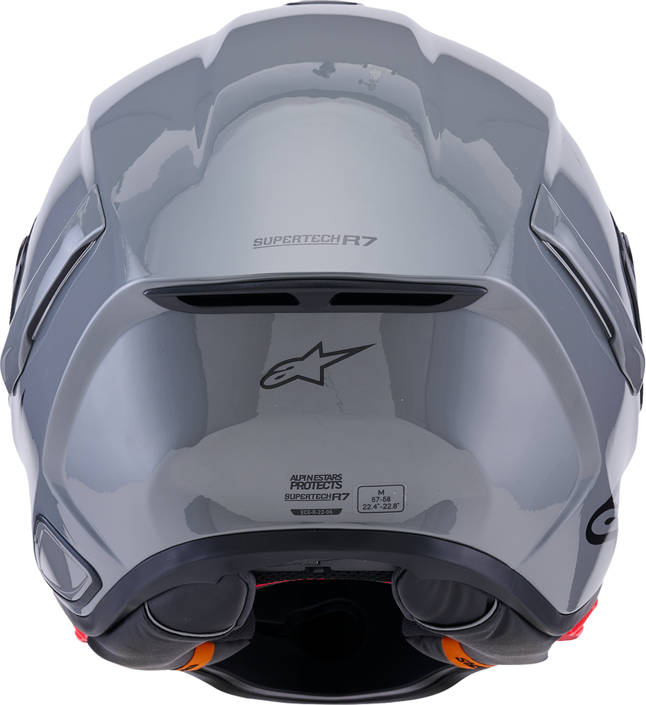 Alpinestars Supertech R7 ECE 22.06 Helmet, Gloss Gray, Medium, Part Number 8202126-1635-M