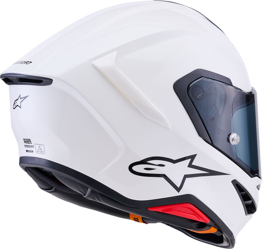 Alpinestars Supertech R7 Helmet 22.06 Solid Gloss White XS 8202126-2180-XS