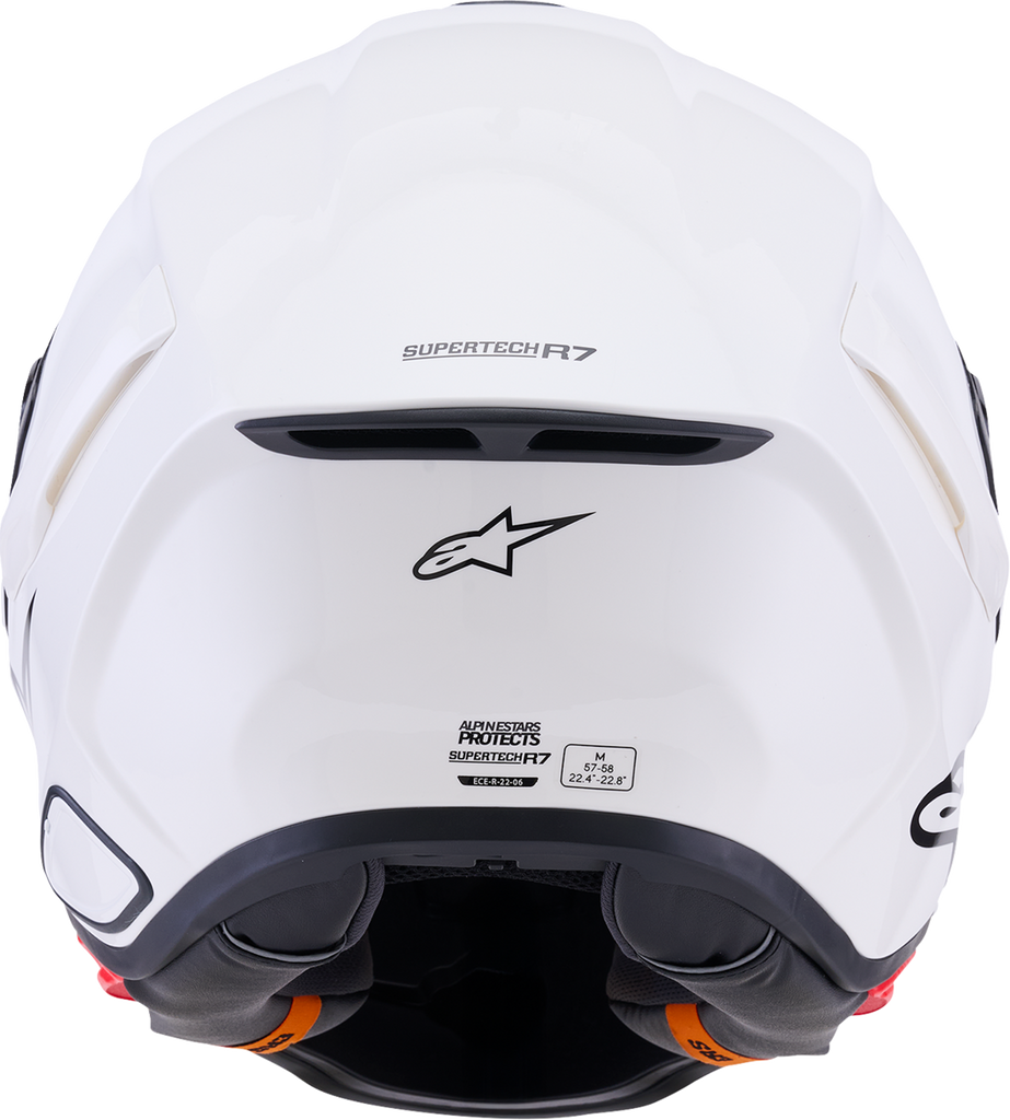 Alpinestars Supertech R7 Helmet ECE 22.06 Gloss White 2XL 8202126-2180-2XL