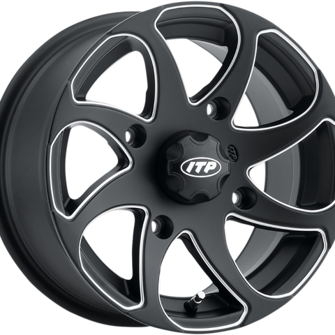 ITP Wheel - Twister? - Directional - Front/Rear | Right - Milled Black - 14x7 - 4/137 - 5+2 1422328727BR