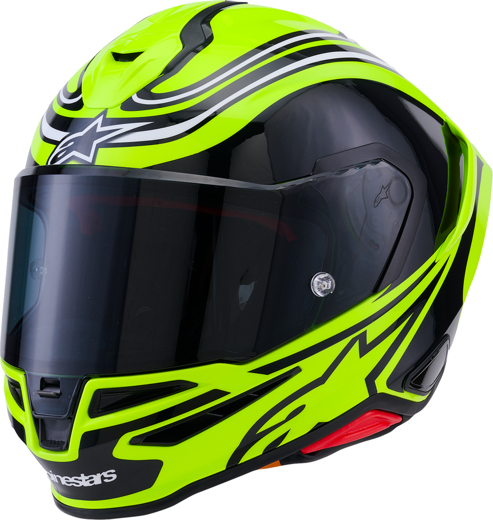 Alpinestars Supertech R7 Zeal Helmet ECE 22.06 Gloss Yellow Fluo/Black/White 2XL 8202826-5021-2XL