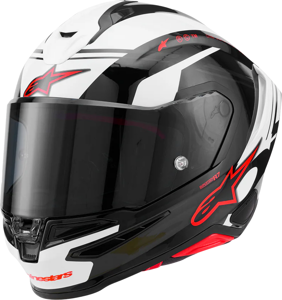 Alpinestars Supertech R7 A-Core Helmet ECE 22.06 Gloss Black/White/Red Small 8203426-1353-S