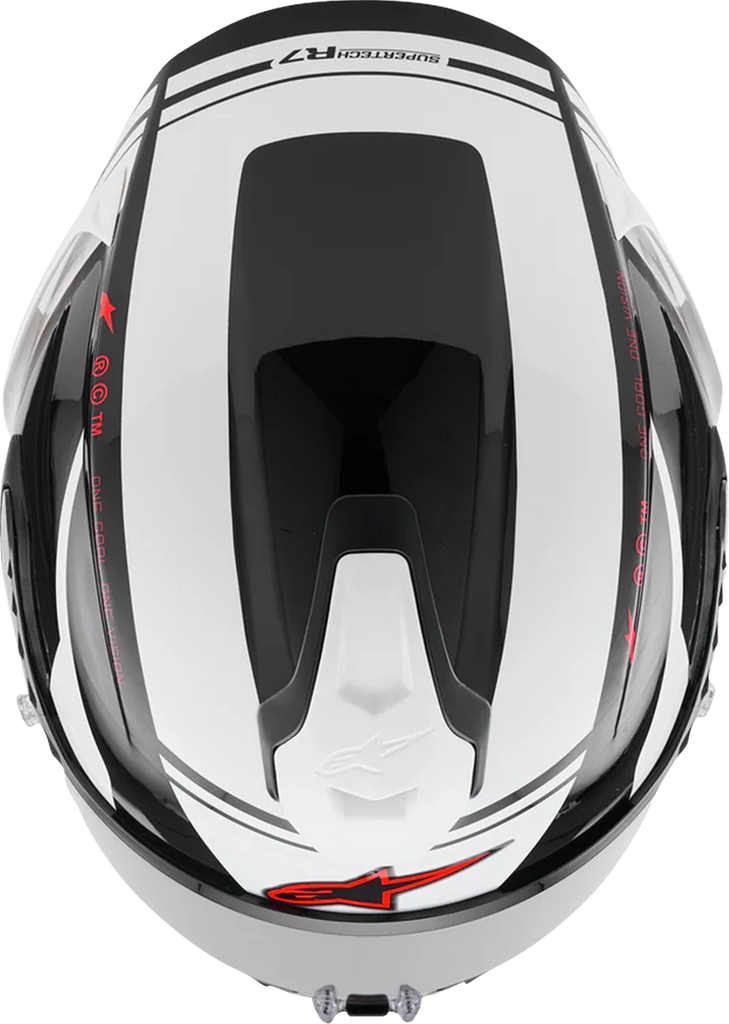 Alpinestars Supertech R7 A-Core Helmet ECE 22.06 Gloss Black/White/Red Small 8203426-1353-S