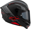 Alpinestars Supertech R7 Helmet ECE 22.06 A-Core Matte Black/Gray/Red Small 8203426-1653-S