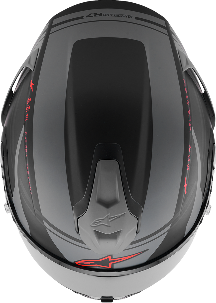 Alpinestars Supertech R7 Helmet ECE 22.06 A-Core Matte Black/Gray/Red Small 8203426-1653-S