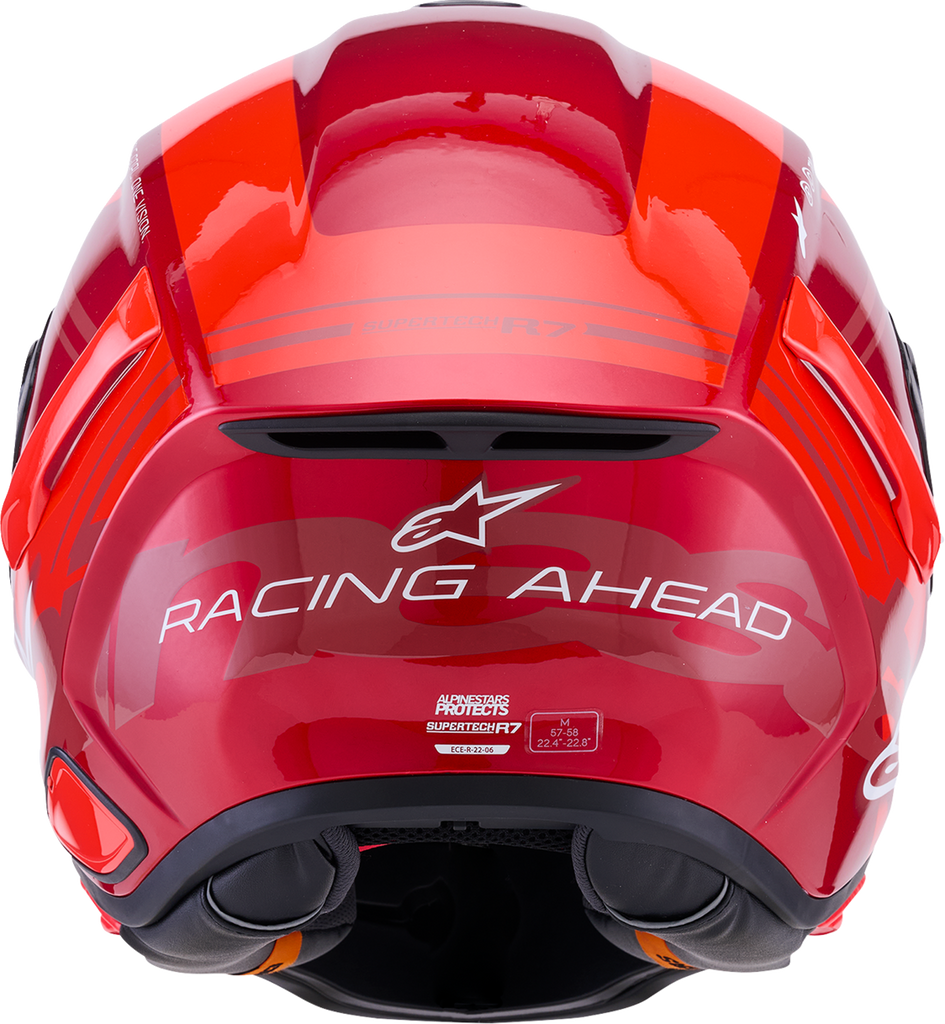 Alpinestars Supertech R7 Helmet ECE 22.06 A-Core Gloss Red/White 2XL - 8203426-3182-2XL
