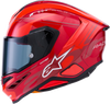 Alpinestars Supertech R7 Helmet ECE 22.06 A-Core Gloss Red/White 2XL - 8203426-3182-2XL