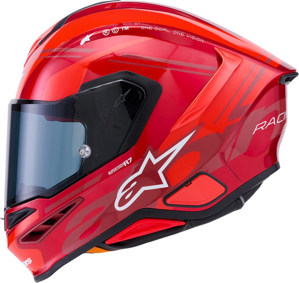Alpinestars Supertech R7 Helmet ECE 22.06 A-Core Gloss Red/White 2XL - 8203426-3182-2XL