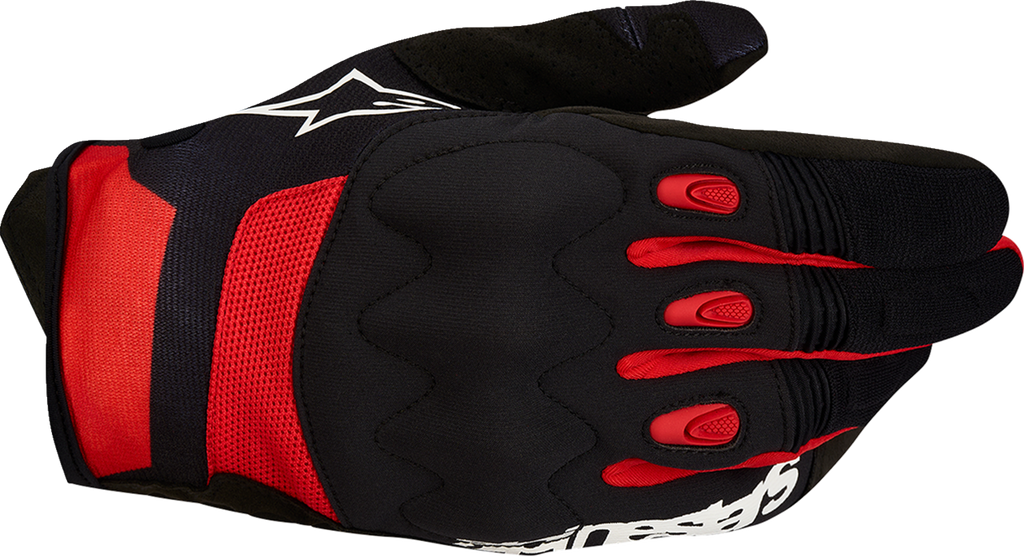 Alpinestars Techdura Motorcycle Gloves Black/Bright Red XL 3564524-1303-XL