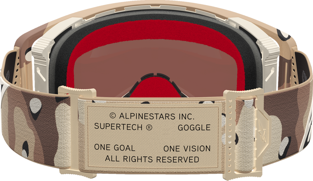 Alpinestars Supertech Lone Camo Desert Goggles with Gold Mirror Lens 5100627-8068