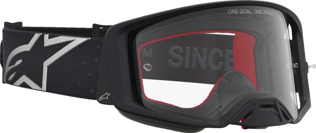 Alpinestars Supertech Vesta Goggle Matte Black/Silver with Clear Lens 5100827-1745