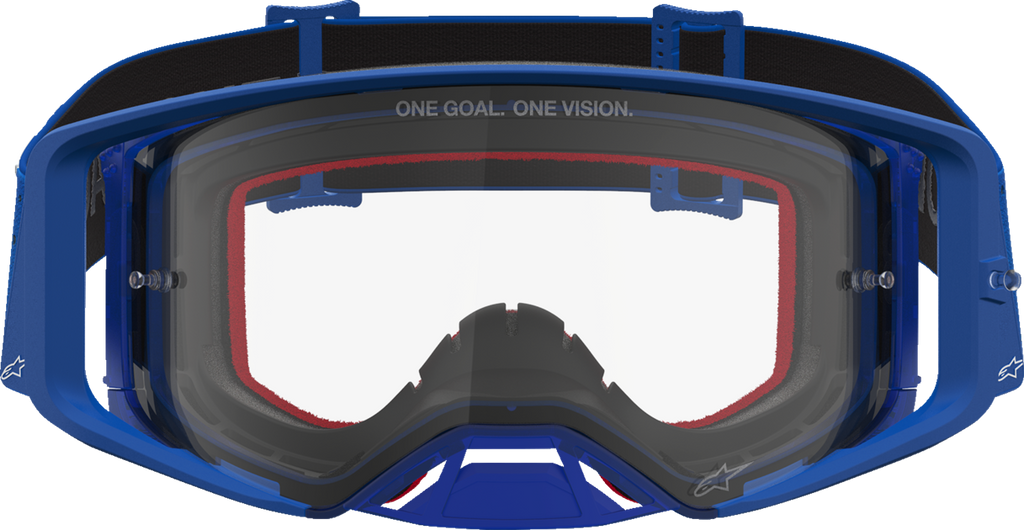 ALPINESTARS GOGGLES Supertech Vesta Goggle 5100827-7371, Blue/White with Clear Lens