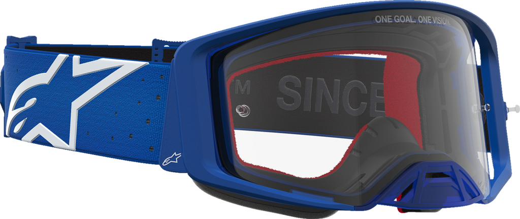 ALPINESTARS GOGGLES Supertech Vesta Goggle 5100827-7371, Blue/White with Clear Lens
