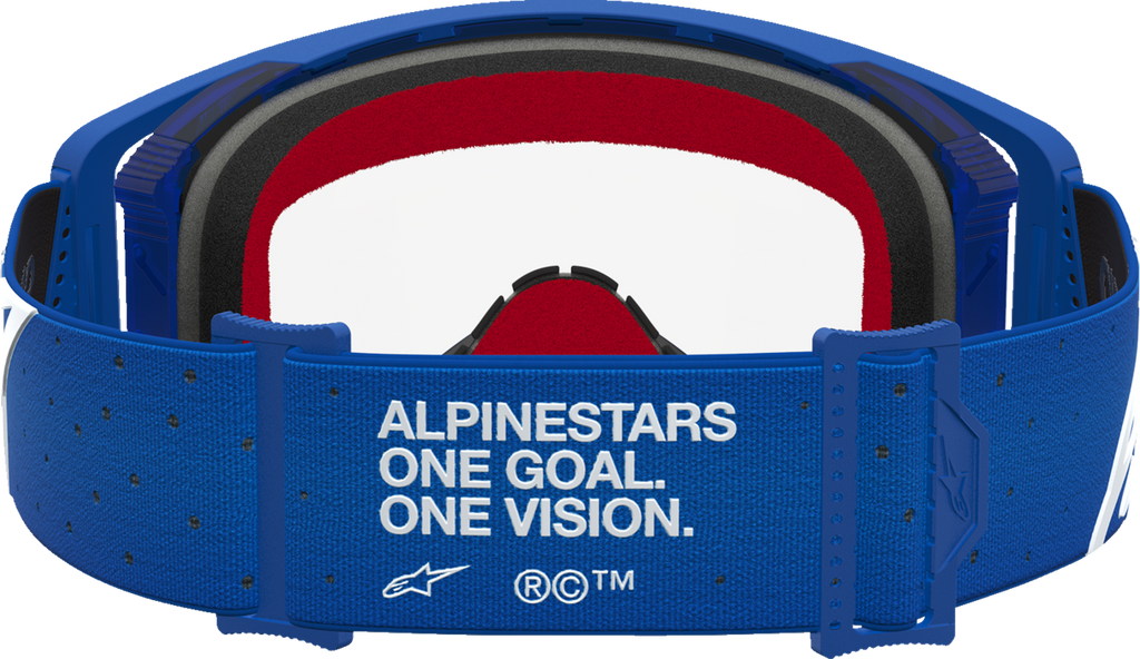 ALPINESTARS GOGGLES Supertech Vesta Goggle 5100827-7371, Blue/White with Clear Lens