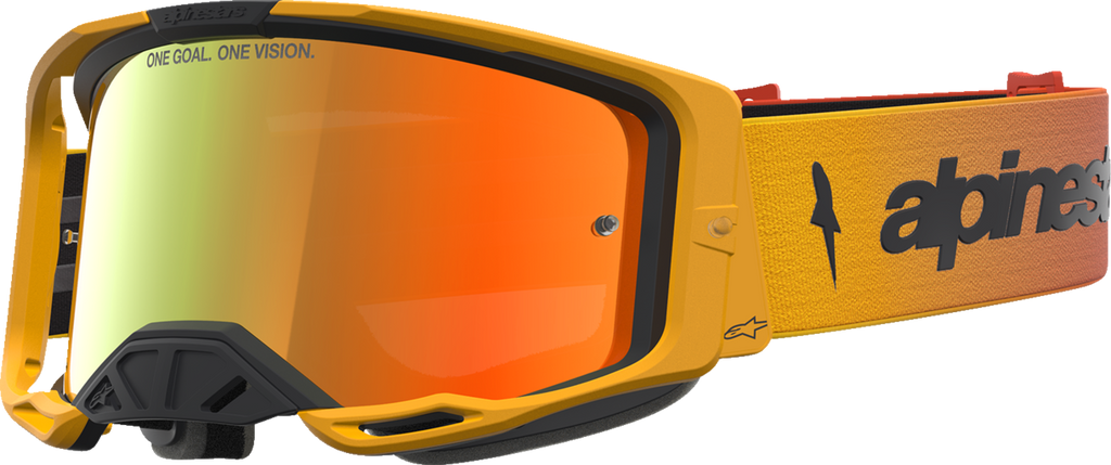 Alpinestars Vision 8 Goggle Amber Fire Red/Black with Red Mirror Lens 5101427-3235