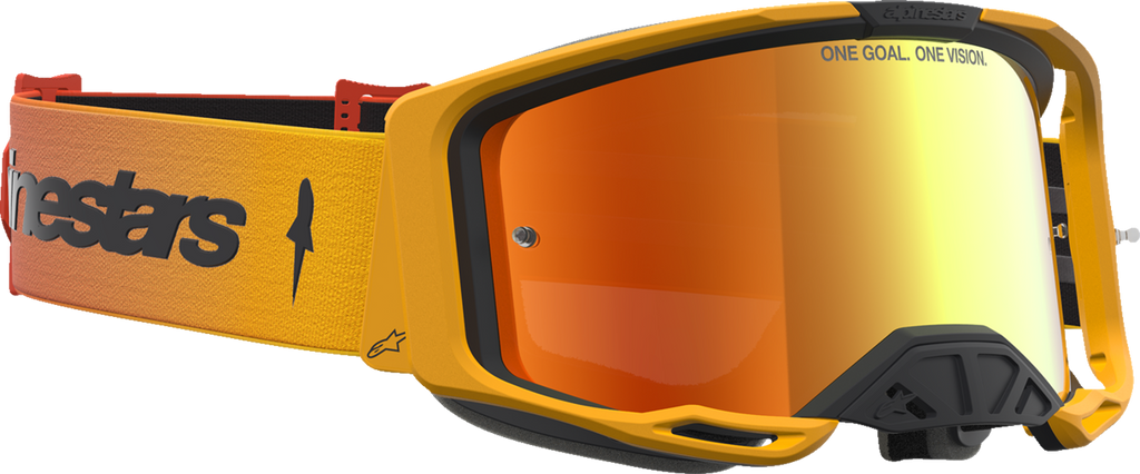 Alpinestars Vision 8 Goggle Amber Fire Red/Black with Red Mirror Lens 5101427-3235