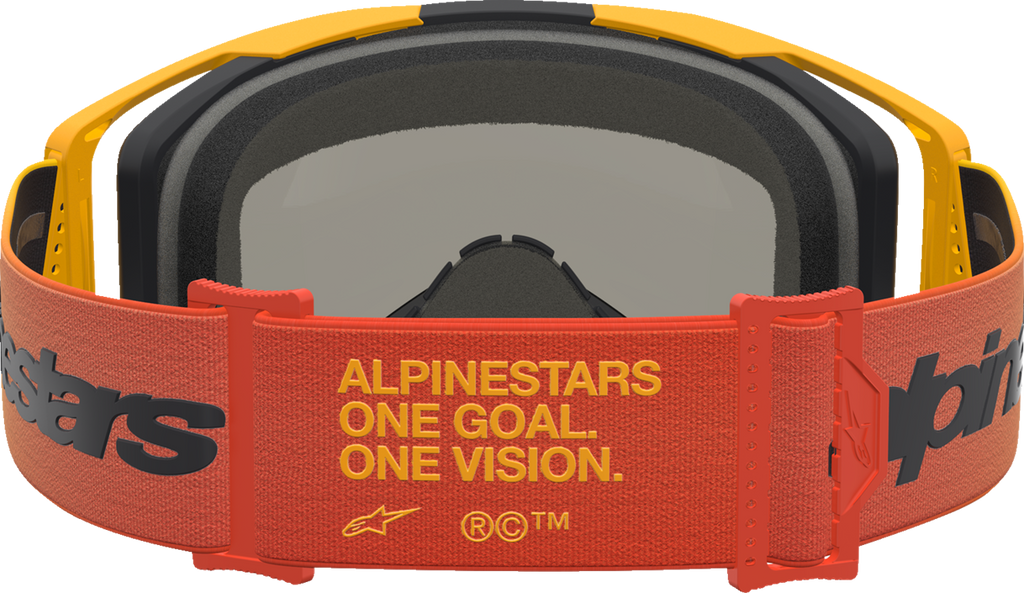 Alpinestars Vision 8 Goggle Amber Fire Red/Black with Red Mirror Lens 5101427-3235