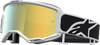 ALPINESTARS GOGGLES Vision 5 Rora Goggle, Black/White with Gold Mirror Lens, 5101927-1762