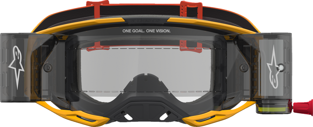 Alpinestars Vision 8 Amber Roll-Off Goggles with Clear Lens 5103327-5009