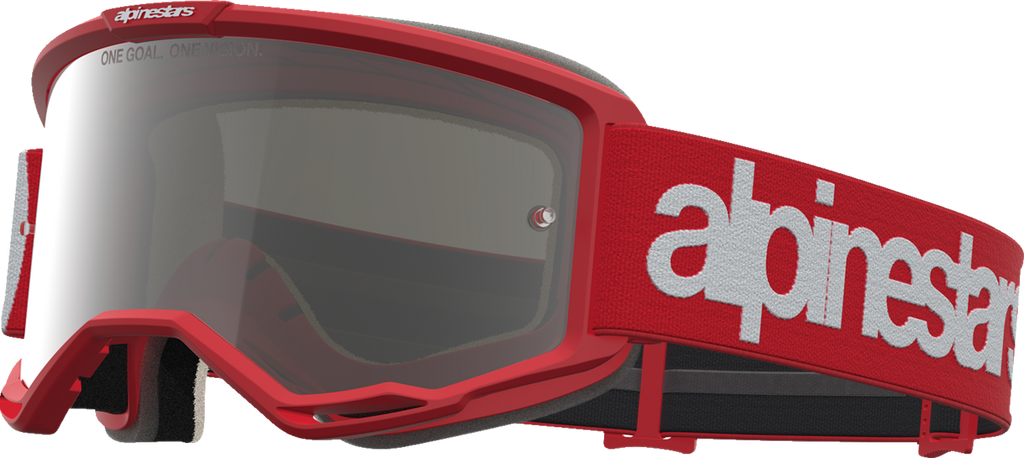 ALPINESTARS GOGGLES Vision 5 Hone Goggle, Red/White with Silver Mirror Lens, Part 5101827-3237