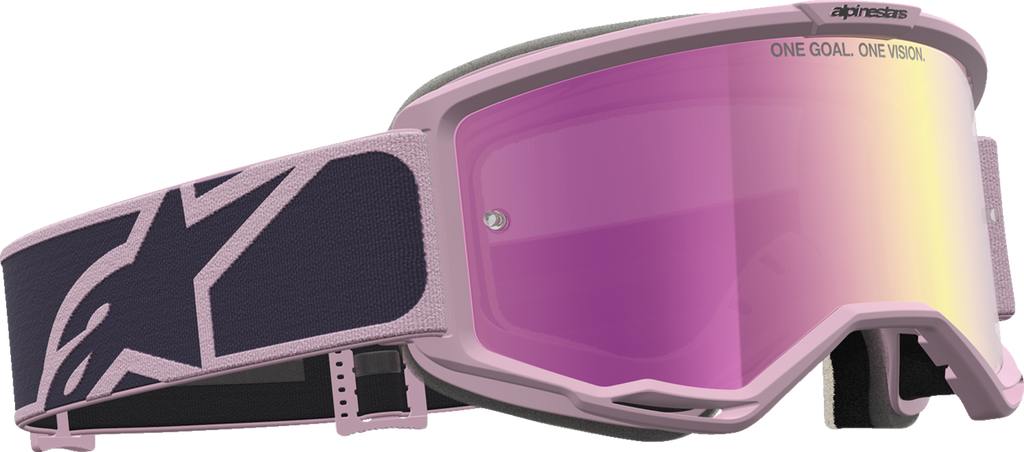 Alpinestars Vision 5 Rora Goggle 5101927-9356 Graystone/Old Pink with Pink Mirror Lens