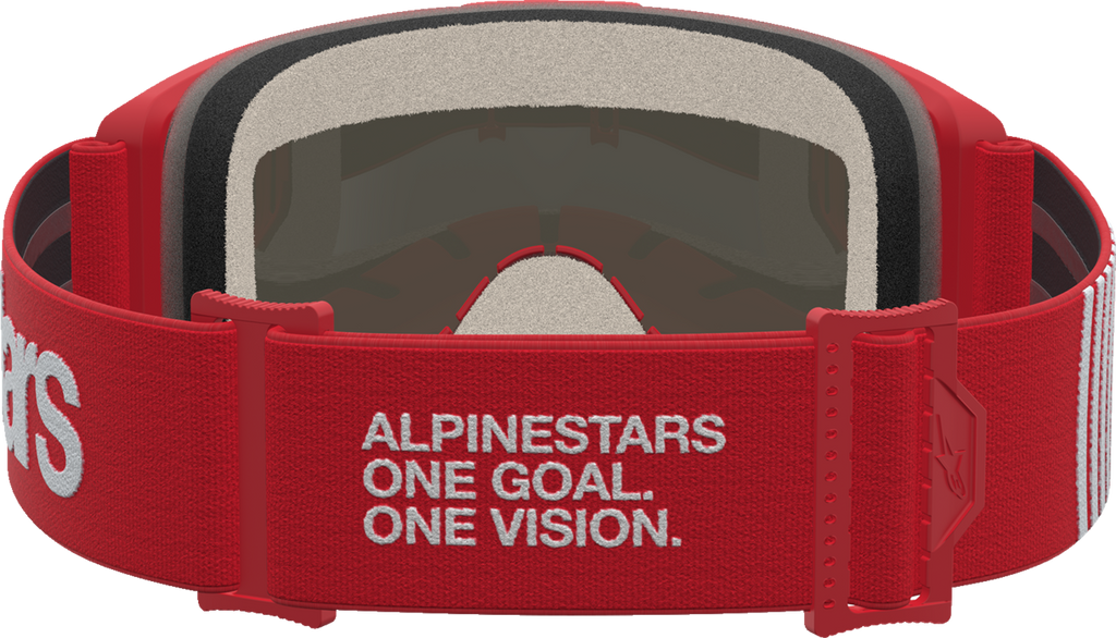 ALPINESTARS GOGGLES Vision 5 Hone Goggle, Red/White with Silver Mirror Lens, Part 5101827-3237