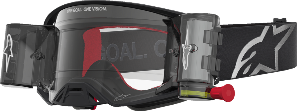 Alpinestars Supertech Firma Roll-Off Goggles 5100227-1742, Black/Silver with Clear Lens
