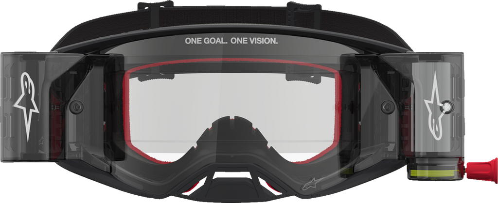 Alpinestars Supertech Firma Roll-Off Goggles 5100227-1742, Black/Silver with Clear Lens