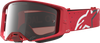 ALPINESTARS GOGGLES Supertech Vesta Goggle, Fluo Red/Chrome with Silver Mirror Lens 5100727-3231