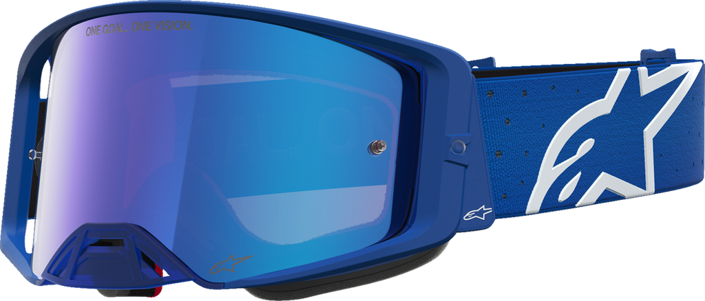ALPINESTARS GOGGLES Supertech Vesta Goggle Blithe Black/White with Blue Mirror Lens 5100727-7353
