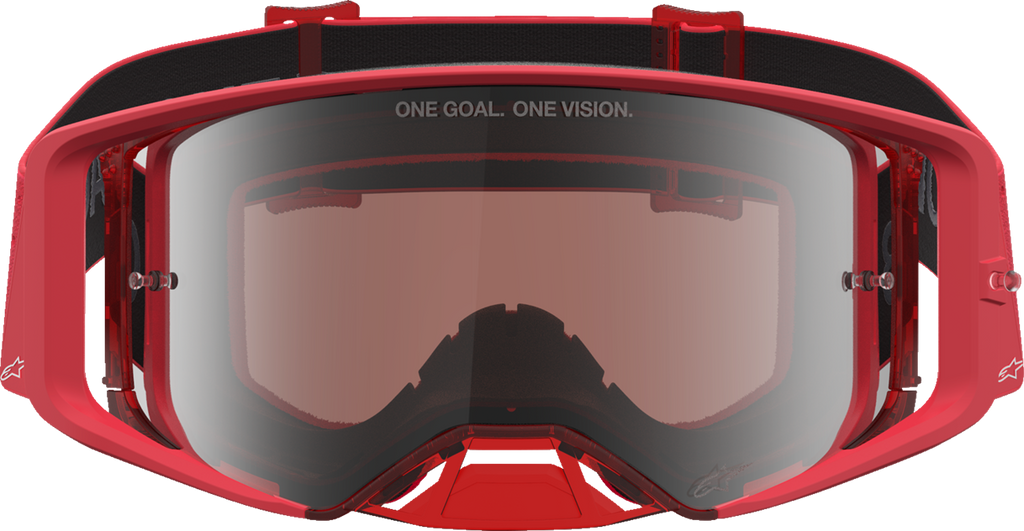 ALPINESTARS GOGGLES Supertech Vesta Goggle, Fluo Red/Chrome with Silver Mirror Lens 5100727-3231