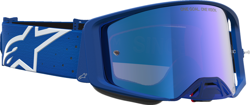 ALPINESTARS GOGGLES Supertech Vesta Goggle Blithe Black/White with Blue Mirror Lens 5100727-7353