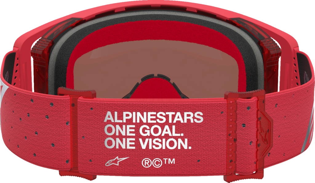 ALPINESTARS GOGGLES Supertech Vesta Goggle, Fluo Red/Chrome with Silver Mirror Lens 5100727-3231