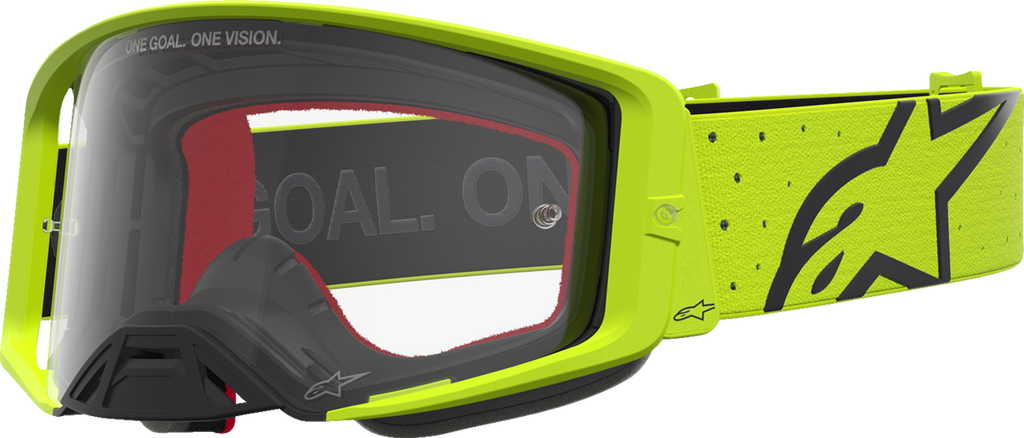 Alpinestars Supertech Vesta Goggles - Fluorescent Yellow/Black with Clear Lens 5100827-5012