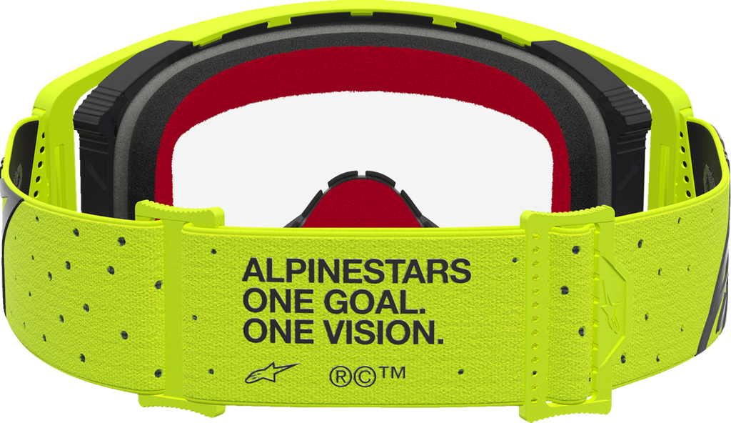 Alpinestars Supertech Vesta Goggles - Fluorescent Yellow/Black with Clear Lens 5100827-5012