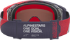 ALPINESTARS GOGGLES Supertech Goggle Hiten Black/Red with Silver Mirror Lens 5100527-1434