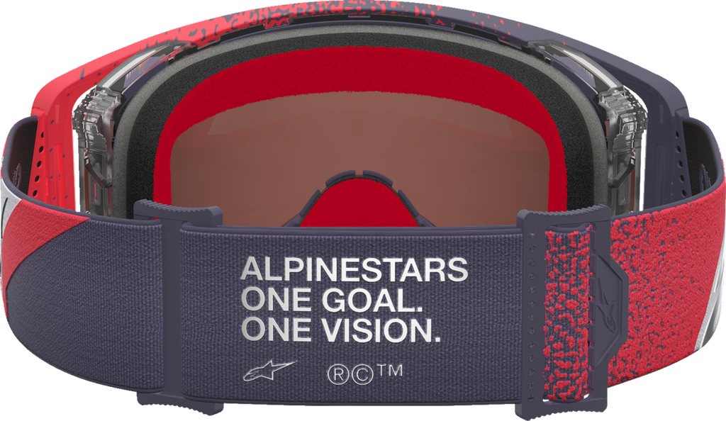 ALPINESTARS GOGGLES Supertech Goggle Hiten Black/Red with Silver Mirror Lens 5100527-1434
