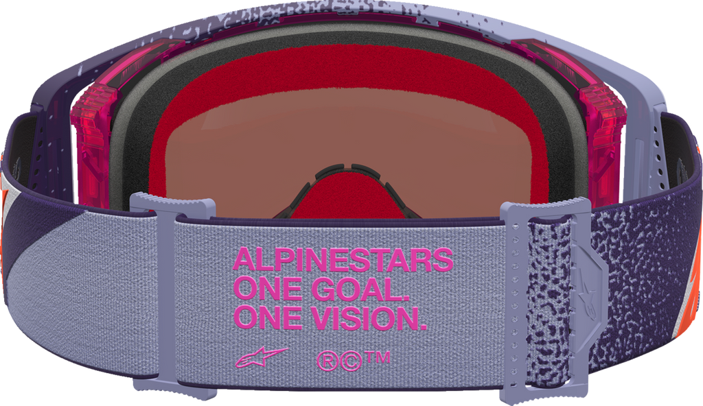 ALPINESTARS GOGGLES Supertech Hiten Goggle with Pink Mirror Lens, Purple/Red - 5100527-3229