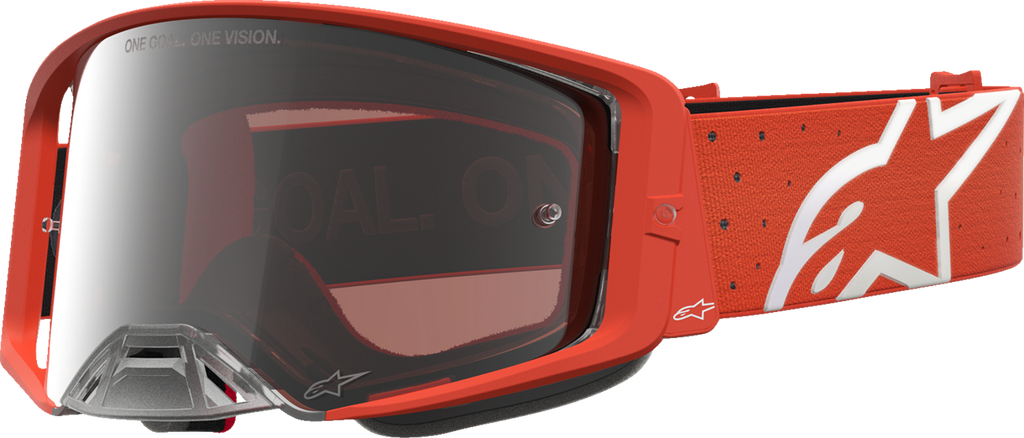 ALPINESTARS GOGGLES Supertech Goggle Vesta Orange/Silver with Silver Mirror Lens 5100727-4013