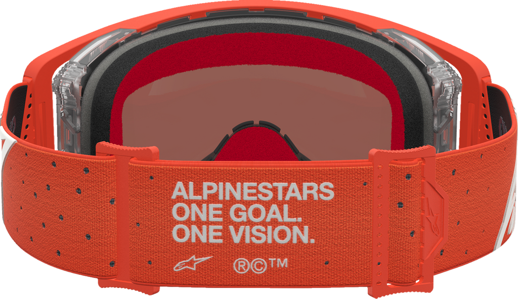 ALPINESTARS GOGGLES Supertech Goggle Vesta Orange/Silver with Silver Mirror Lens 5100727-4013